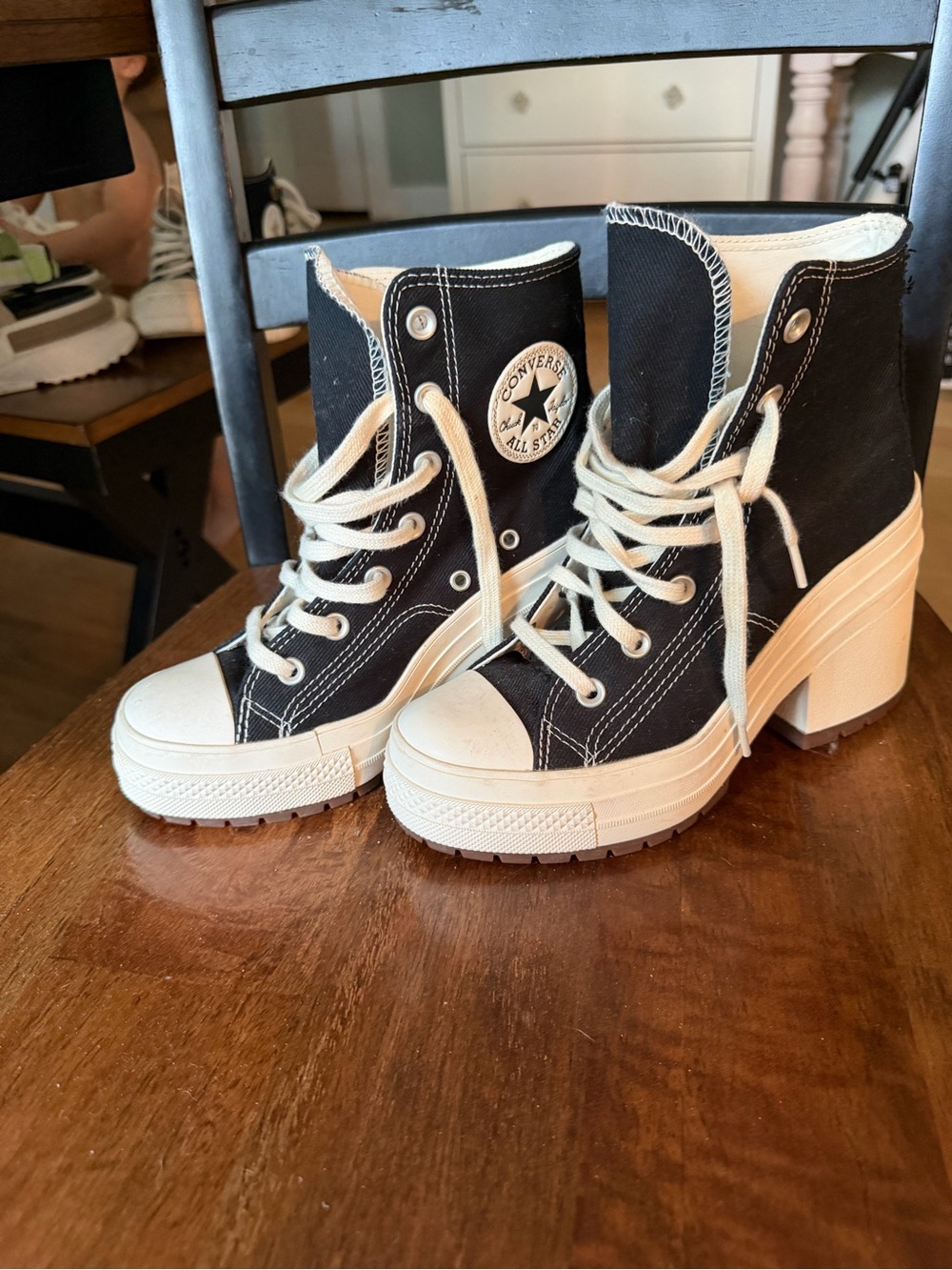 Converse Black & Cream Platform Chuck Taylor High-Top Boots